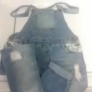 Jean overalls.